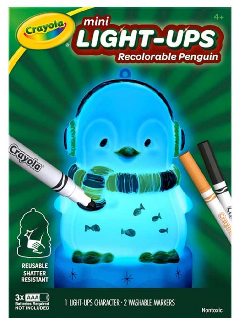 Crayola Mini Light-Ups Recolorable Penguin NIB